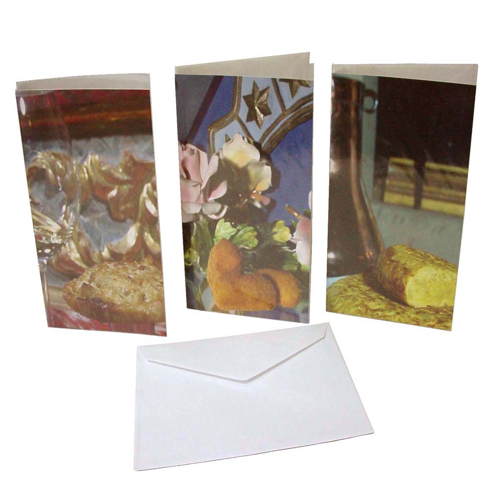 Set de 3 Tarjetas Postales Doble con Sobre Alimentos de España