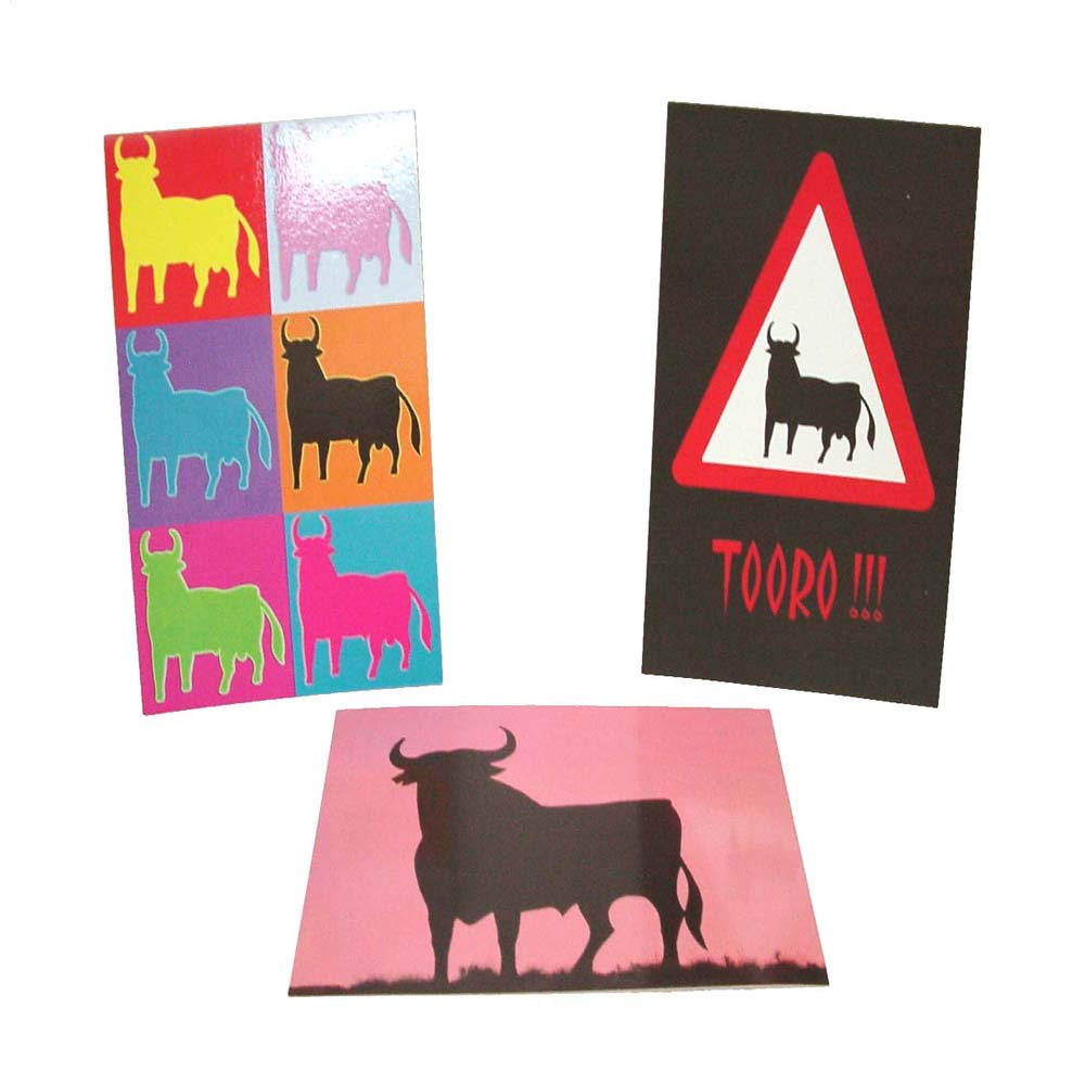Set de 3 Tarjetas Postales de Toros España