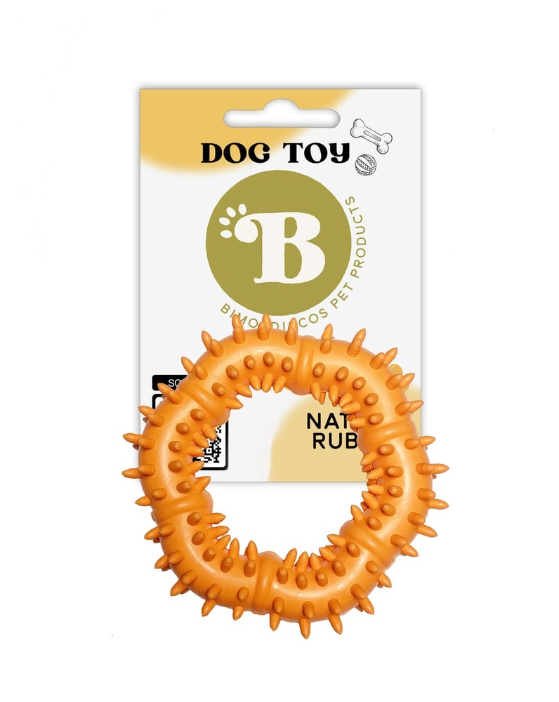 Dental Ring Aro Mordedor de Goma Natural para Perros