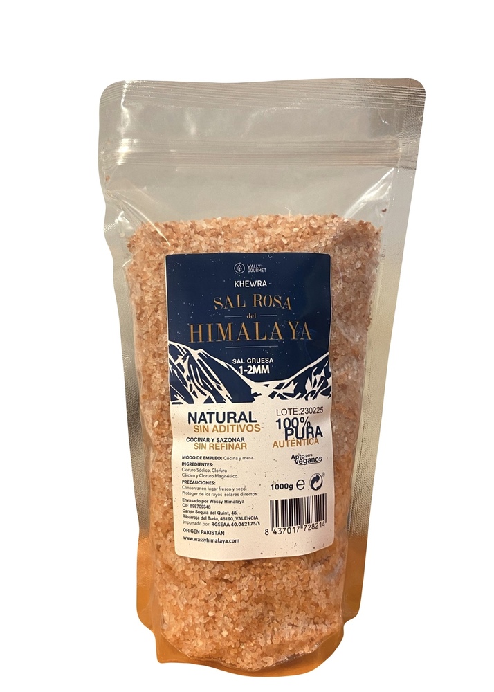 Wassy Himalaya Sal Rosa Gruesa del Himalaya 1-2 mm Khewra 1kg