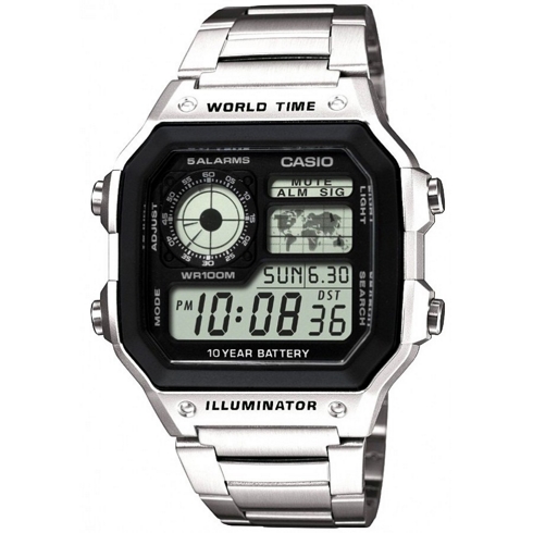 Casio Youth Ae-1200whd-1avef Reloj De Pulsera Digital Para Hombre  Plateado