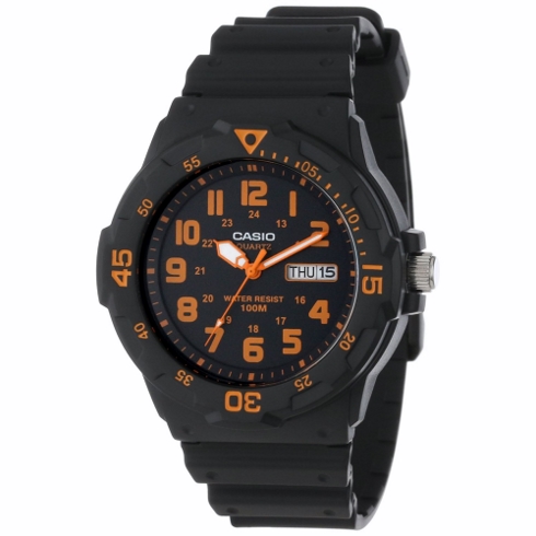 Casio  Mrw-200h-4bvcf Reloj de Pulsera Analógico para Hombre Naranja