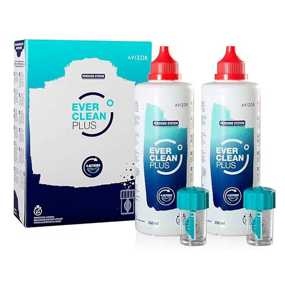 Avizor EverClean Plus Líquido Lentillas pack 2 x 350ml + 90 cápsulas
