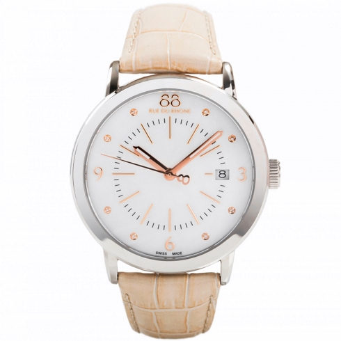 WITHOUT BRAND 88 Rue Du Rhone  87wa140017 Reloj De Pulsera Analógico Para Mujer Color Beige