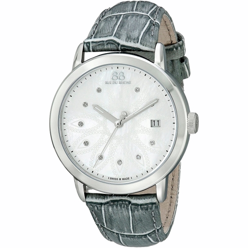 WITHOUT BRAND 88 Rue Du Rhone  87wa140018-208 Reloj De Pulsera Analógico Para Mujer Color Gris