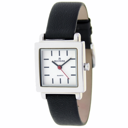 Blumar Reloj Analógico  De Mujer - Caja Cuadrada - Esfera Blanca
