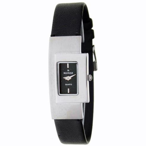 Blumar Reloj Analógico  De Mujer - Correa Negra - Esfera Negra