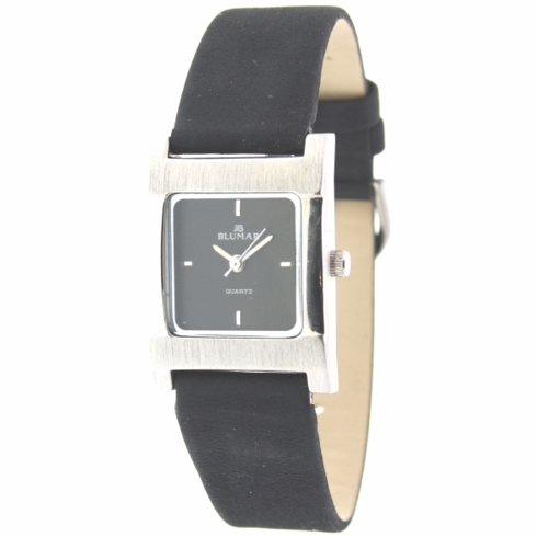 Blumar Reloj Analógico  De Mujer - Correa Negra - Esfera Negra