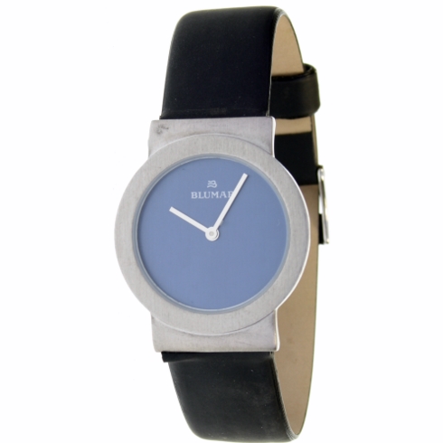 Blumar Reloj Analógico  De Mujer - Caja Redonda - Esfera Azul Lisa