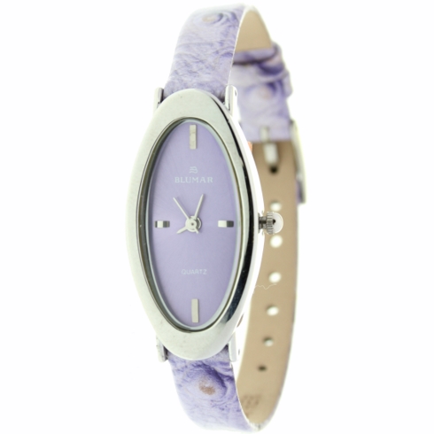 Blumar Reloj Analógico De Mujer Antialérgico. Correa Estrecha Morada