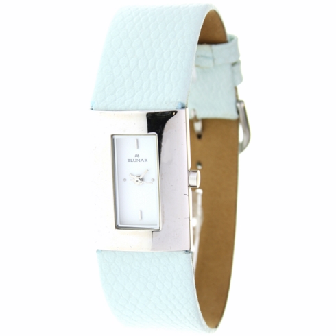 Blumar Reloj Analógico De Señora Antialérgico - Acero Correa De Piel Color Verde Agua