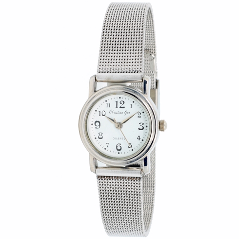 Christian Gar Reloj Christian Gar Para Mujer Correa De Malla Metalica Y Broche Regulable