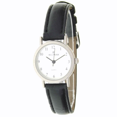 Blumar Reloj Analógico  De Mujer - Caja Redonda - Esfera Plata Con Números