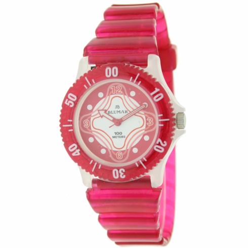 Blumar Reloj Analógico Infantil De Caucho Color Rojo