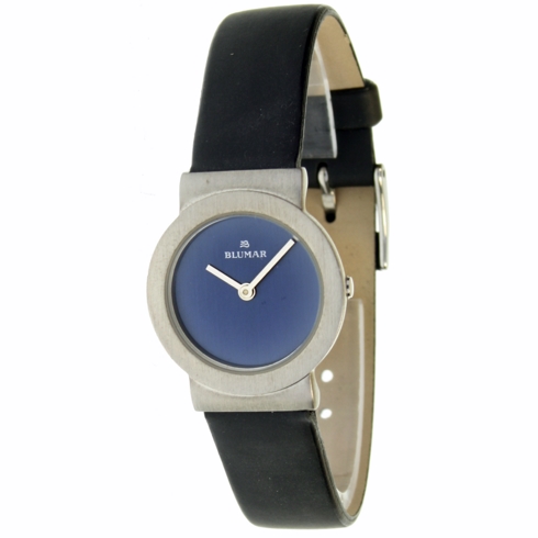 Blumar Reloj Analógico  De Mujer - Caja Redonda - Esfera Azul Lisa
