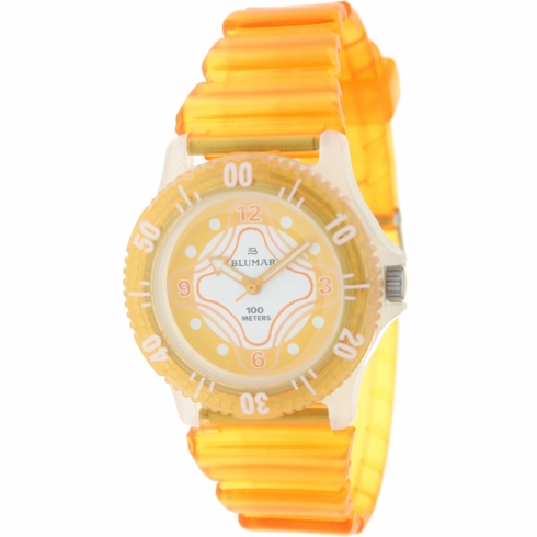 Blumar Reloj Analógico Infantil De Caucho Color Naranja