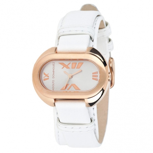 Adolfo Dominguez Adolfo Dominguez  Ad36003 Reloj De Pulsera Analógico Para Mujer Color Blanco