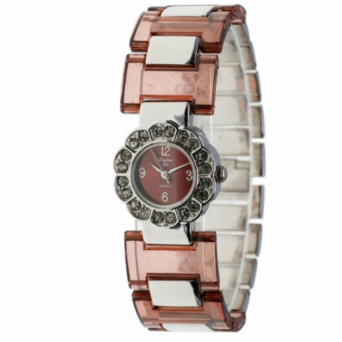Christian Gar Christian Gar Cg-88555 Reloj Analógico Para Mujer Caja De Metal Esfera Color Roj