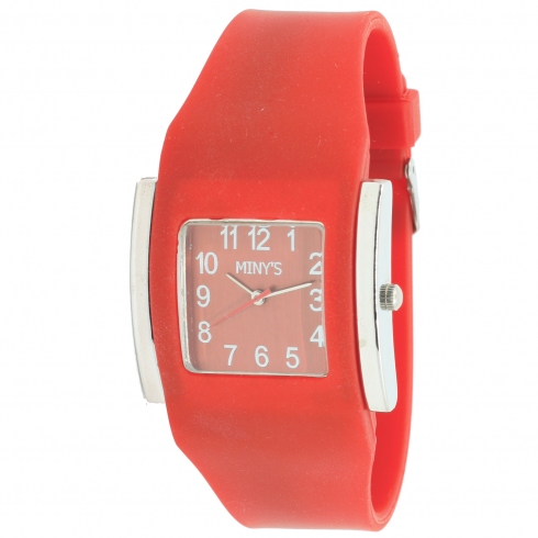 WITHOUT BRAND Reloj Miny S-0007 Reloj Para Mujer Silicona Roja