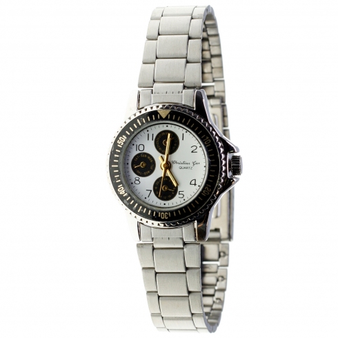 Christian Gar Reloj Christian Gar Para Mujer Cadena Acero 3 Esferas