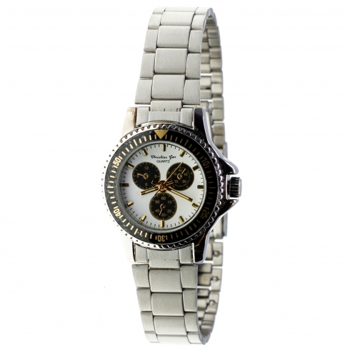 Christian Gar Reloj Christian Gar Para Mujer Cadena Acero 3 Esferas