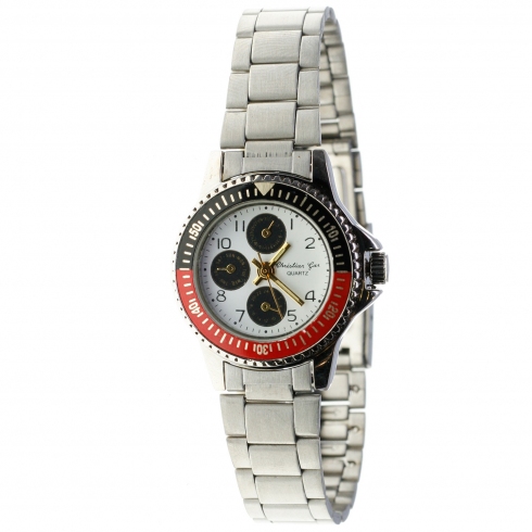 Christian Gar Reloj Christian Gar Para Mujer Cadena Acero 3 Esferas