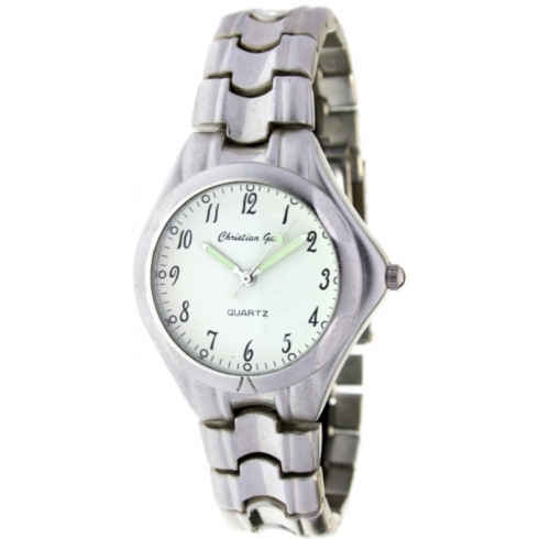 Christian Gar Reloj Christian Gar Caballero Mod.  4477-g Esfera Blanca Con Numeros.