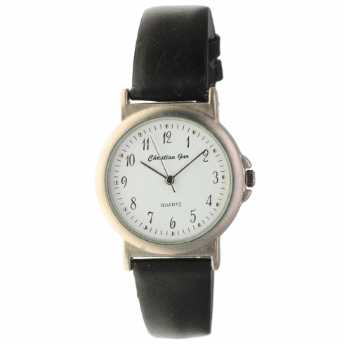 Christian Gar Reloj Christian Gar Mod.1305-2 Unisex Correa De Piel Esfera Blanca