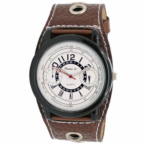 Christian Gar Reloj Christian Gar Mod. 7581 Correa Marron Oscuro Piel Unisex