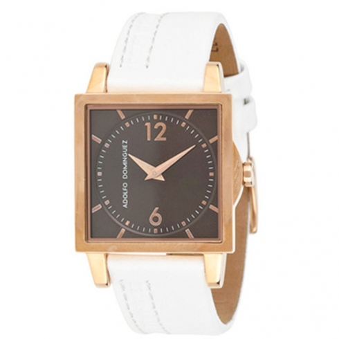 Adolfo Dominguez Adolfo Dominguez  Ad63027 Reloj De Pulsera Analógico Para Mujer Color Blanco