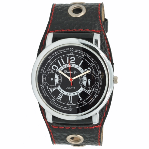 Christian Gar Reloj Christian Gar Mod. 7581 Correa Negra Piel Unisex