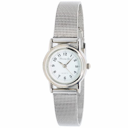 Christian Gar Reloj Christian Gar Para Mujer Correa De Malla Metalica Y Broche Regulable