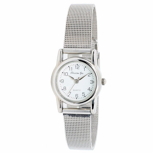 Christian Gar Reloj Christian Gar Para Mujer Correa De Malla Metalica Y Broche Regulable