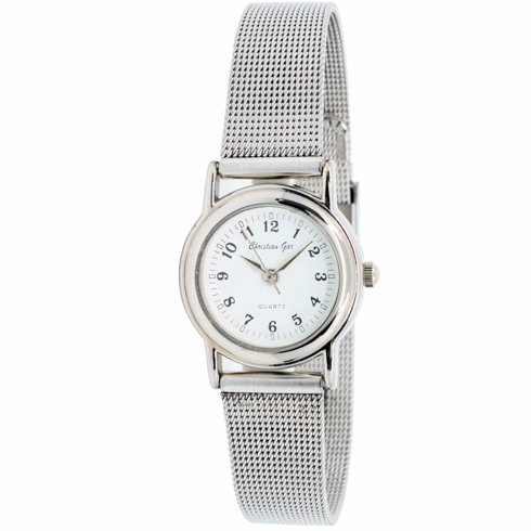 Christian Gar Reloj Christian Gar Para Mujer Correa De Malla Metalica Y Broche Regulable