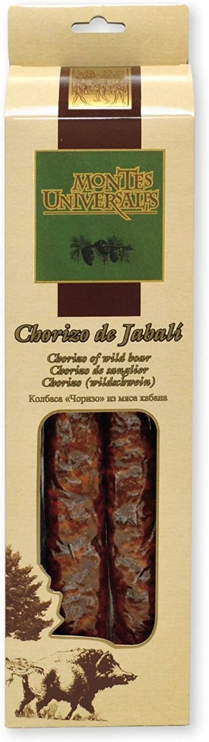 miniatura Chorizo Sarta Extra de Jabalí Montes Universales envasado al vacío (250g)