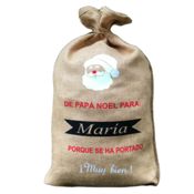 miniatura Saco regalos Navidad Papá Noel personalizado