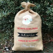 miniatura Saco regalos Navidad Papá Noel personalizado