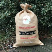 miniatura Saco regalos Navidad Papá Noel personalizado