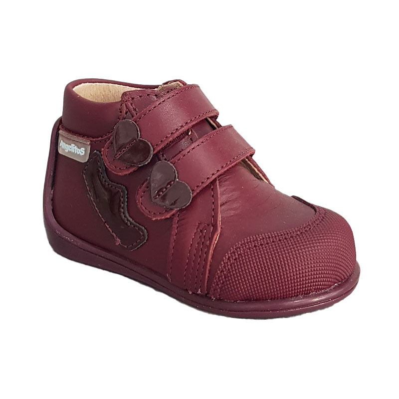 Botitas de piel Corazones