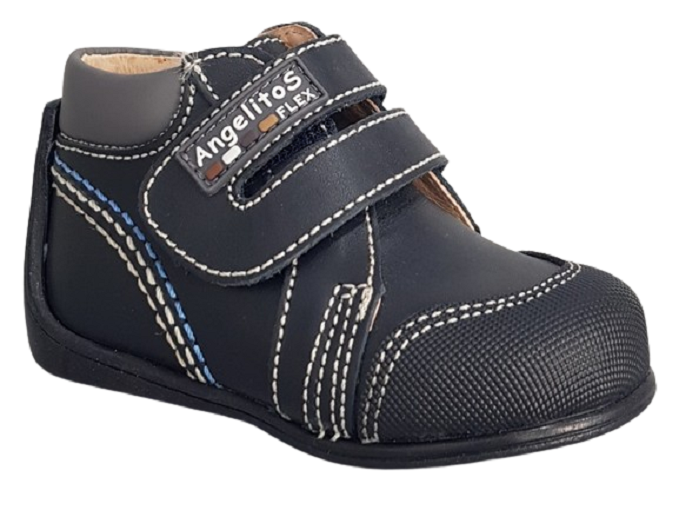Angelitos Botitas de piel con velcro