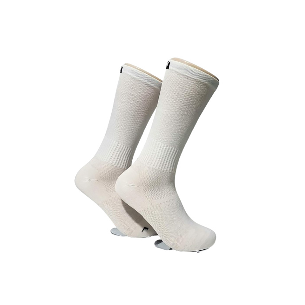 Calcetín bicicleta blanco liso