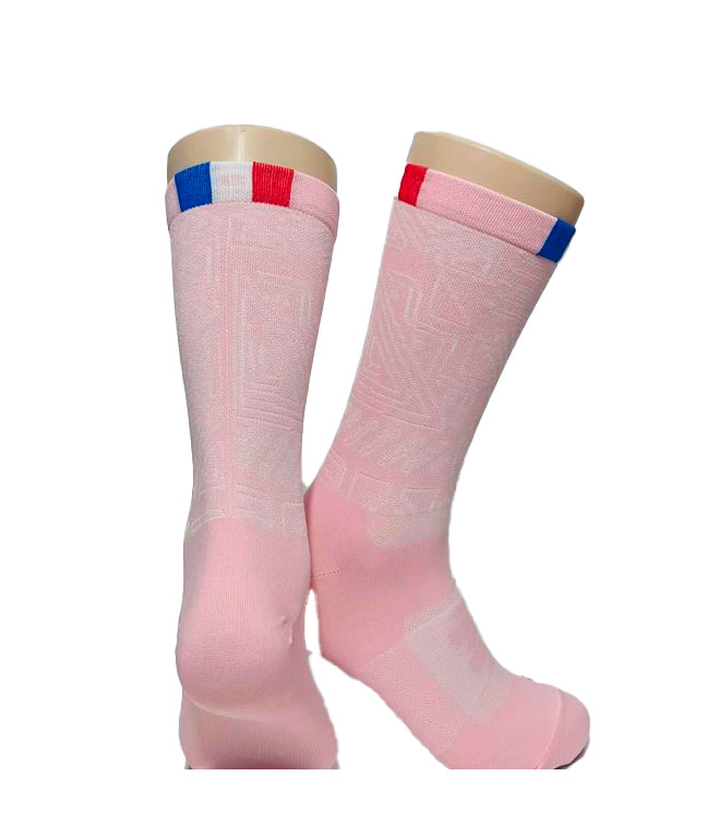 Calcetín bicicleta rosa Francia