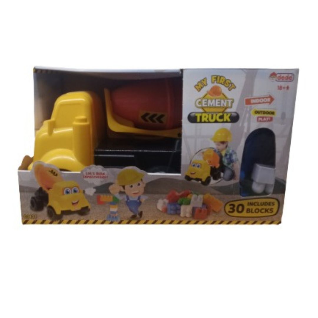 Camión hormigonera con piezas encajables