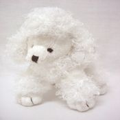 miniatura PELUCHE PEQUEÑO PERRITO PERRITA CANICHE RIZO BLANCO