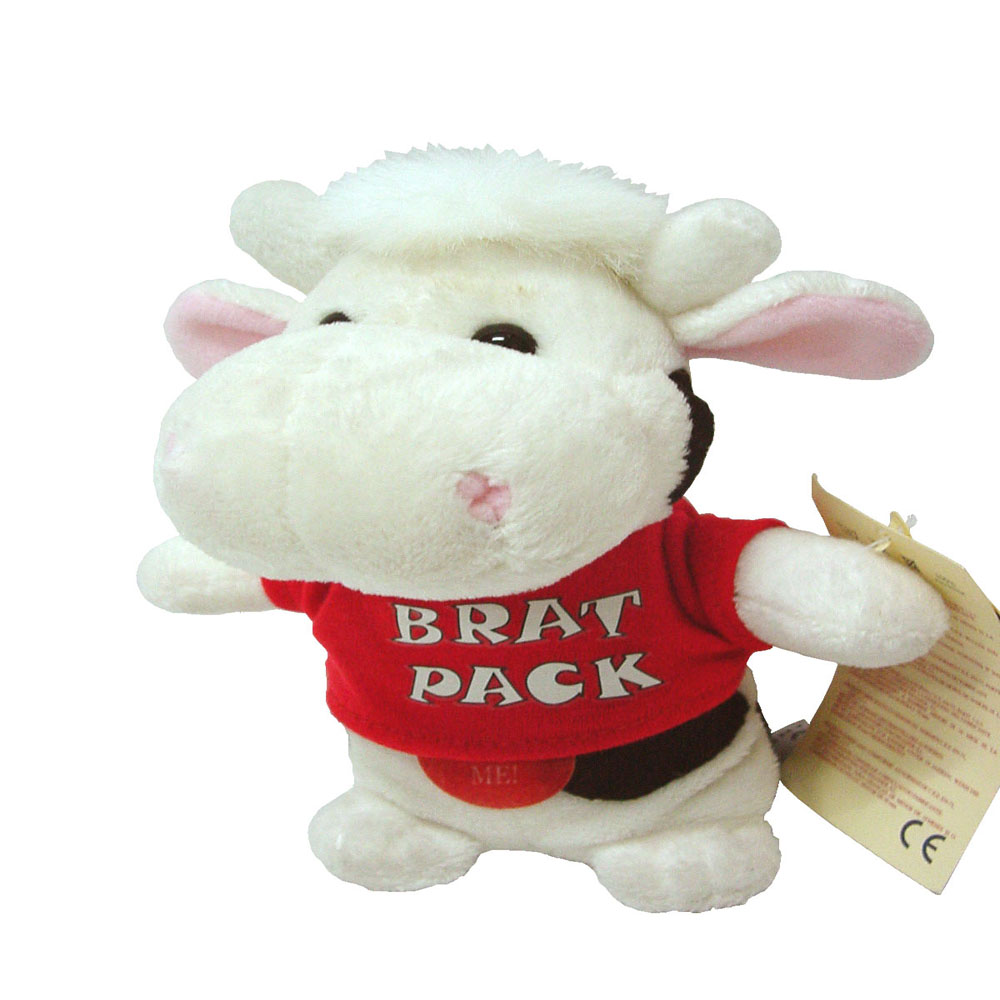 Peluche pequeño Vaca con camiseta y sonido
