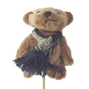 miniatura PINCHO PALO PELUCHE MINI OSITO OSO BUFANDA AZUL