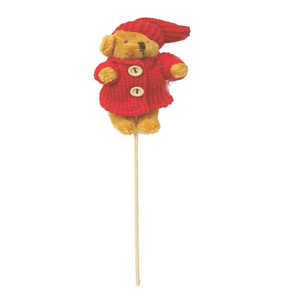 PINCHO PAÑO PELUCHE OSITO OSO ABRIGO GORRO ROJO