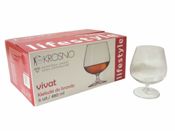 miniatura Lote Copas Cristal Transparente Coctel Combinados Martini 6 x17 ml