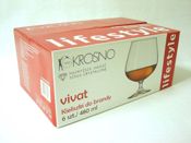 miniatura LOTE 6 COPAS VASO COÑAC BRANDY REDOND ANCHA VIVAT LIFESTYLE KROSNO 480ML