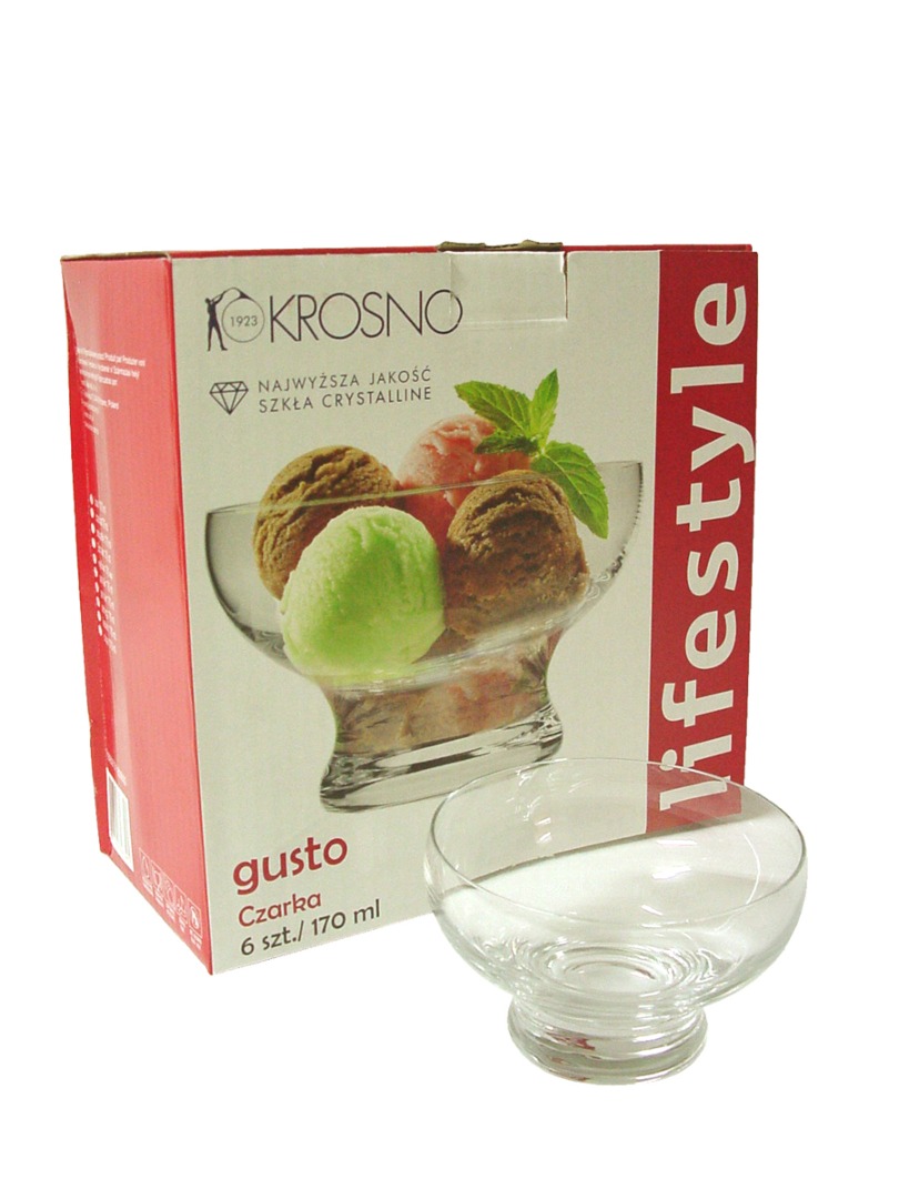 Lote Copas Helado Postre Cuenco Bowl Cristal Lifestyle 6 x 170 ml